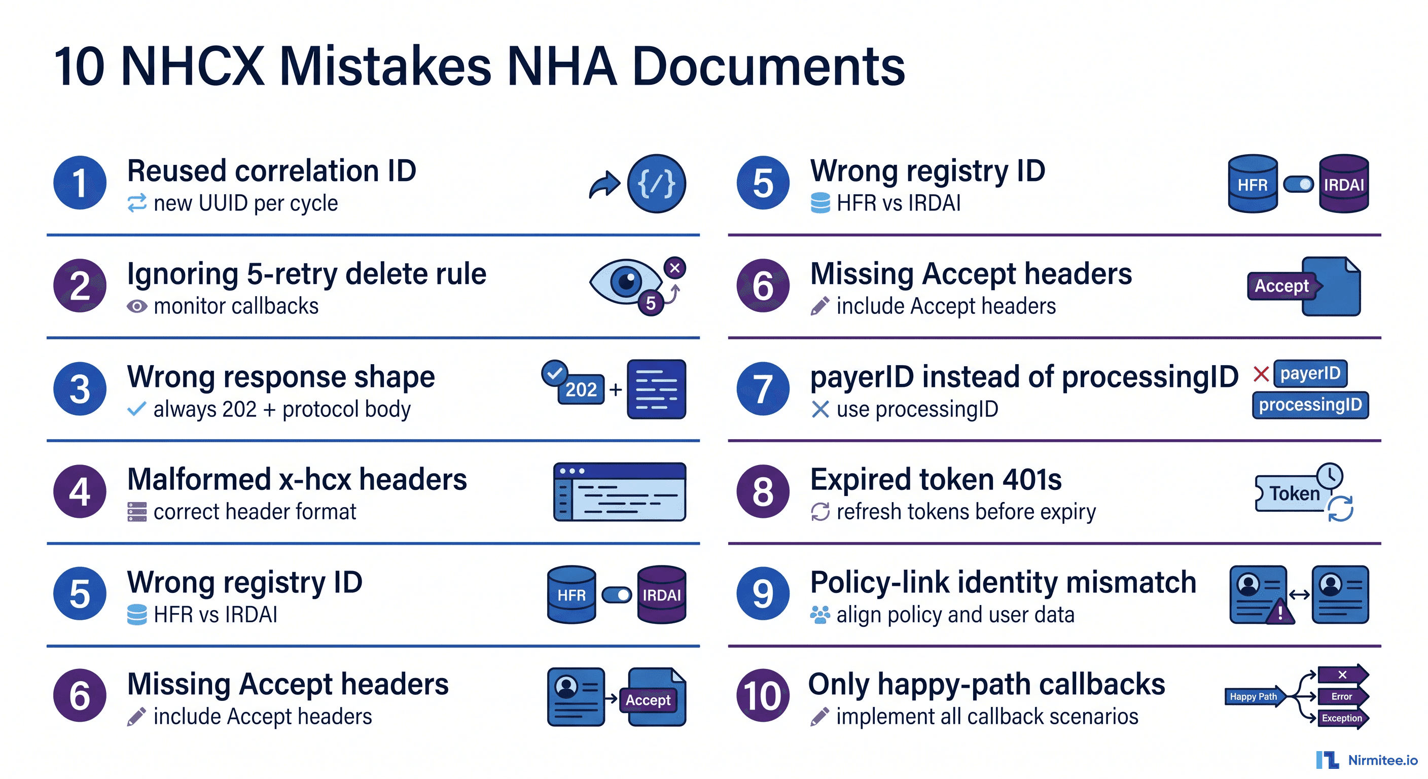 10 Common NHCX Integration Mistakes (From NHA's Own Documentation)